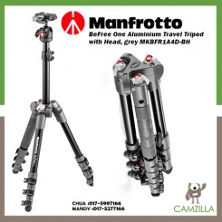 Manfrotto BeFree One Aluminium Travel Tripod with Head, grey MKBFR1A4D-BH